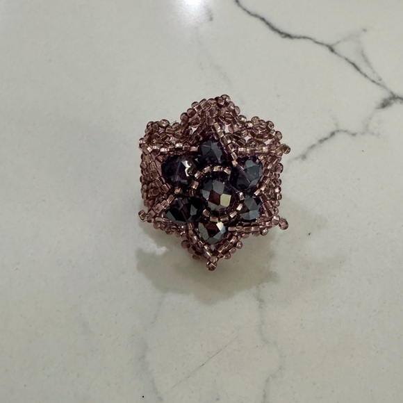 Dark Purple Beaded Jewelry Set - Picture 6 of 6